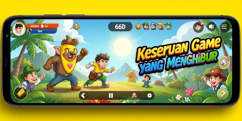 Screenshot utama 66D menampilkan gameplay yang seru dan interaktif.