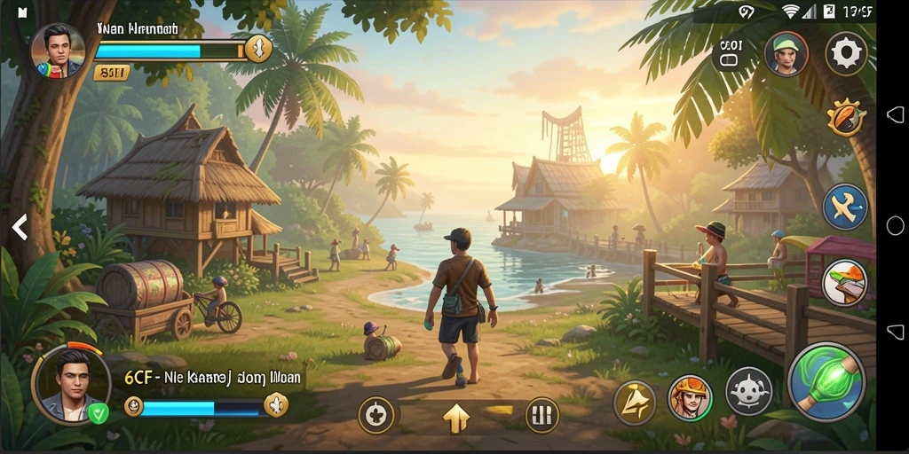 Tampilan gameplay casual yang mengasyikkan dan penuh warna.