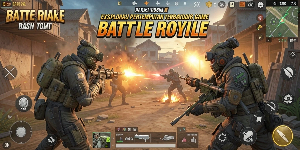 Tampilan gameplay seru dalam pertempuran Battle Royale