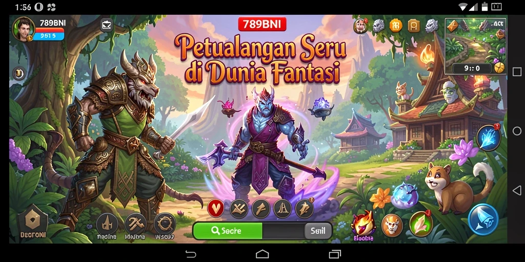 Tampilan gameplay seru dari 789BNI di dunia petualangan.