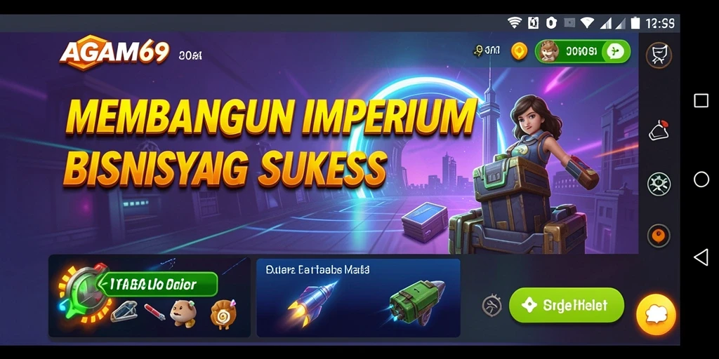 Screenshot gameplay AGAM69 yang menampilkan manajemen bisnis yang menarik.