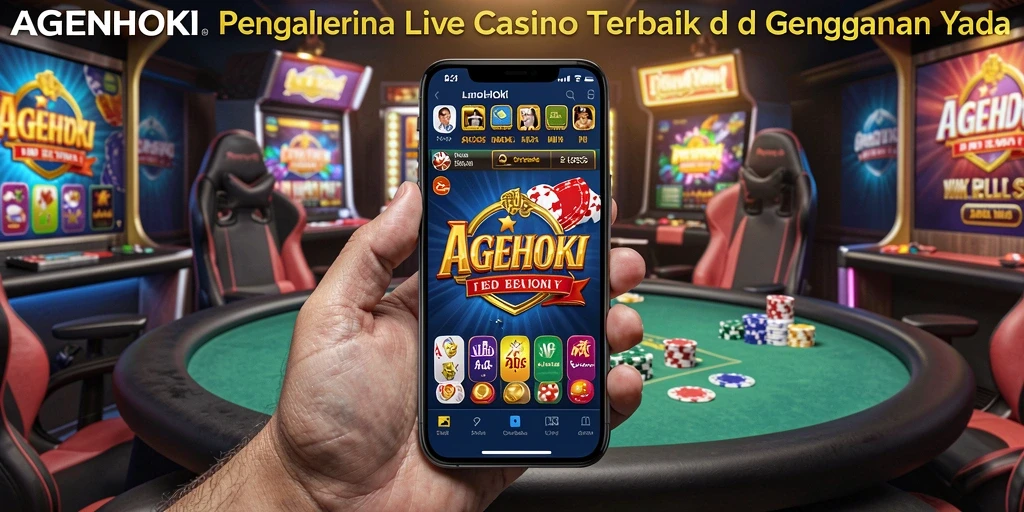 Screenshot gameplay AGENHOKI menunjukkan dealer langsung yang profesional.