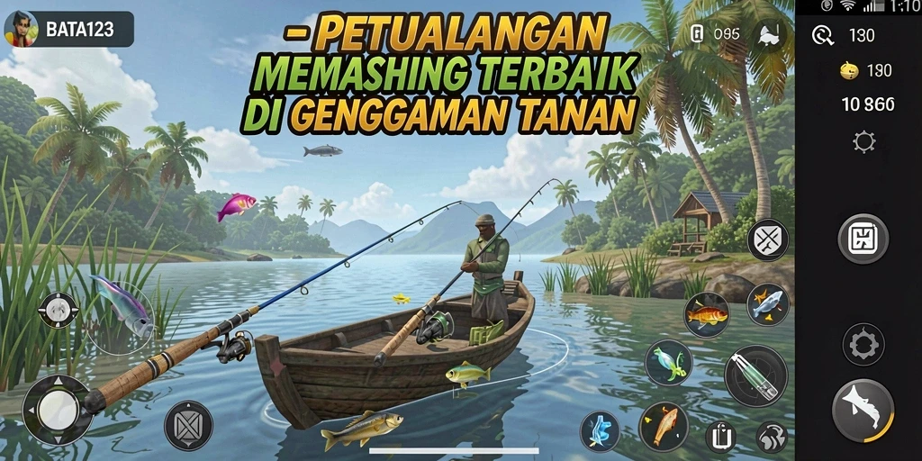 Gameplay BATA123 menampilkan pengalaman memancing yang seru dan menantang.