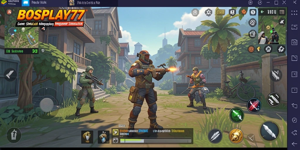Tampilan gameplay dinamis dalam game simulation BOSPLAY77.