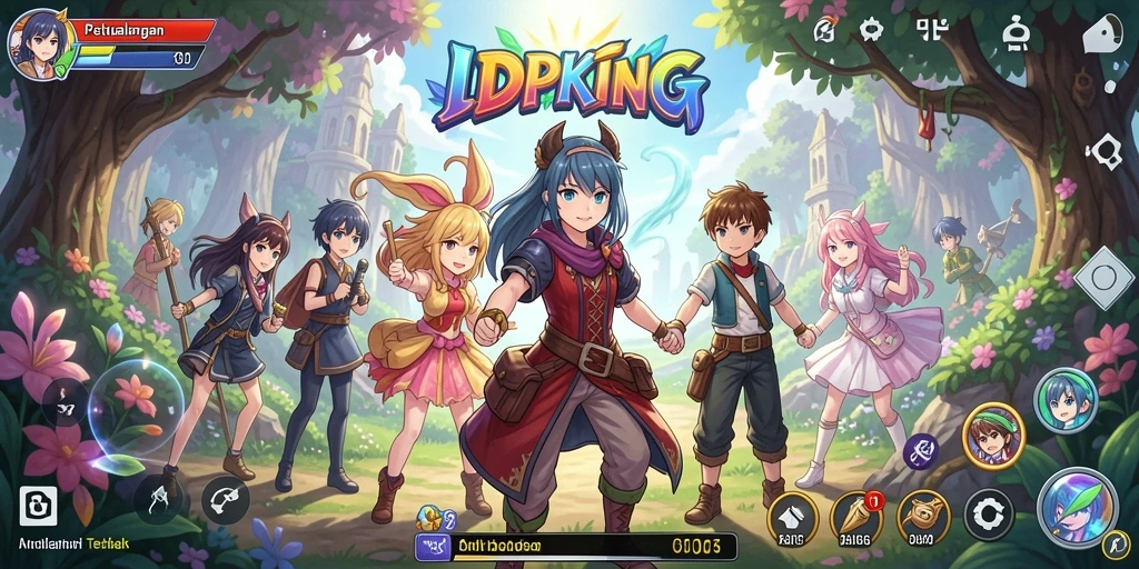 Tampilan gameplay seru di IDPKING dengan karakter Anime.