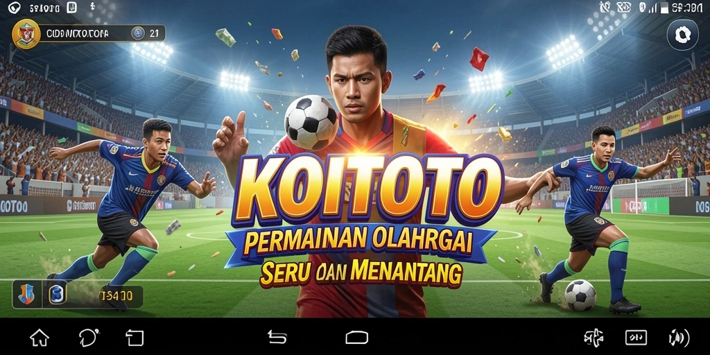 Screenshot gameplay KOITOTO yang menunjukkan aksi olahraga yang mendebarkan.