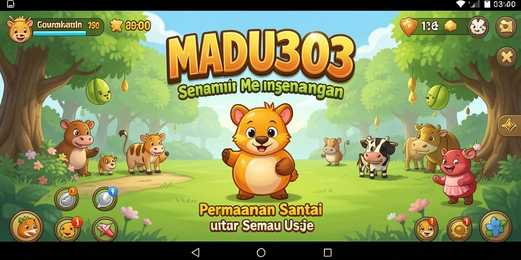 Tampilan gameplay MADU303 yang seru dan penuh warna.