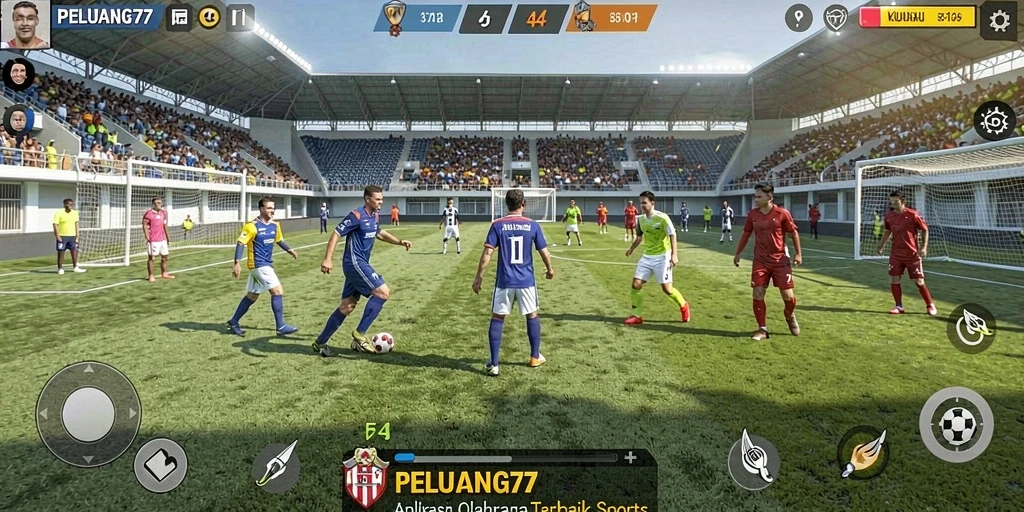 Tampilan screenshot PELUANG77 menampilkan gameplay olahraga yang menarik.