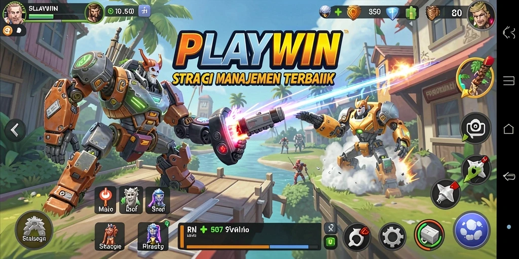 Screenshot gameplay PLAYWIN menampilkan elemen strategi yang mendebarkan.
