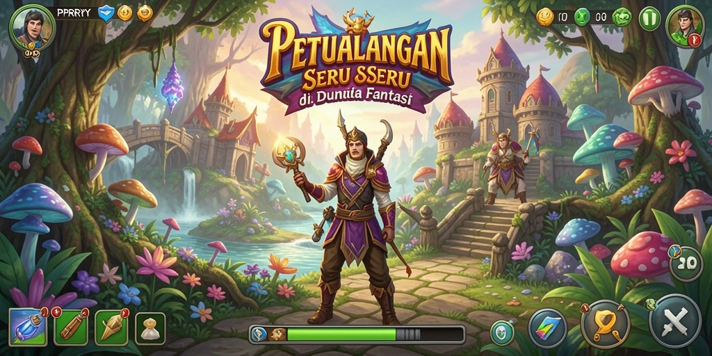 Tangkapan layar gameplay PPRRYY yang menunjukkan petualangan seru.