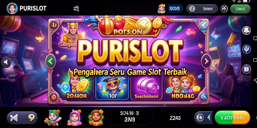 Gameplay seru dan penuh warna dari PURISLOT yang menonjol.
