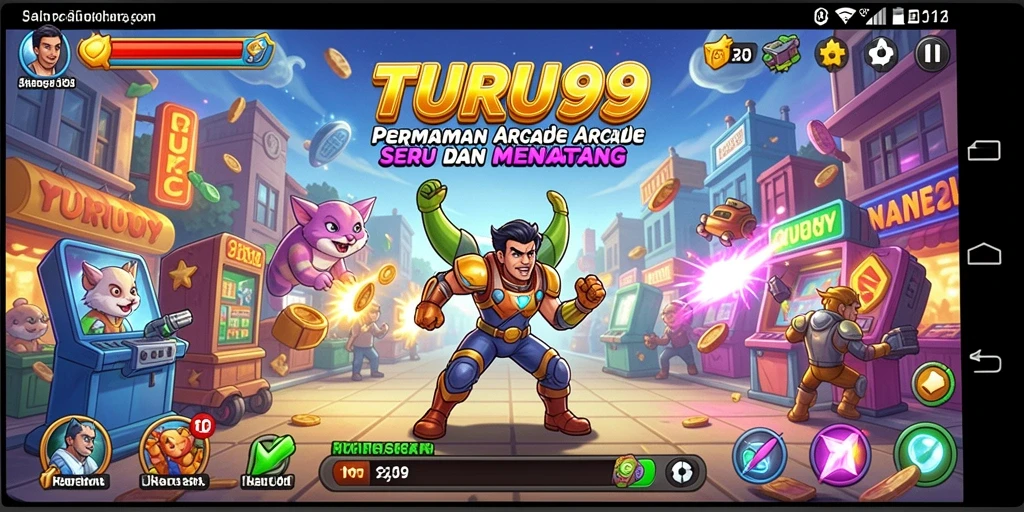 Screenshot gameplay TURU99 yang menunjukkan aksi seru dalam permainan Arcade.